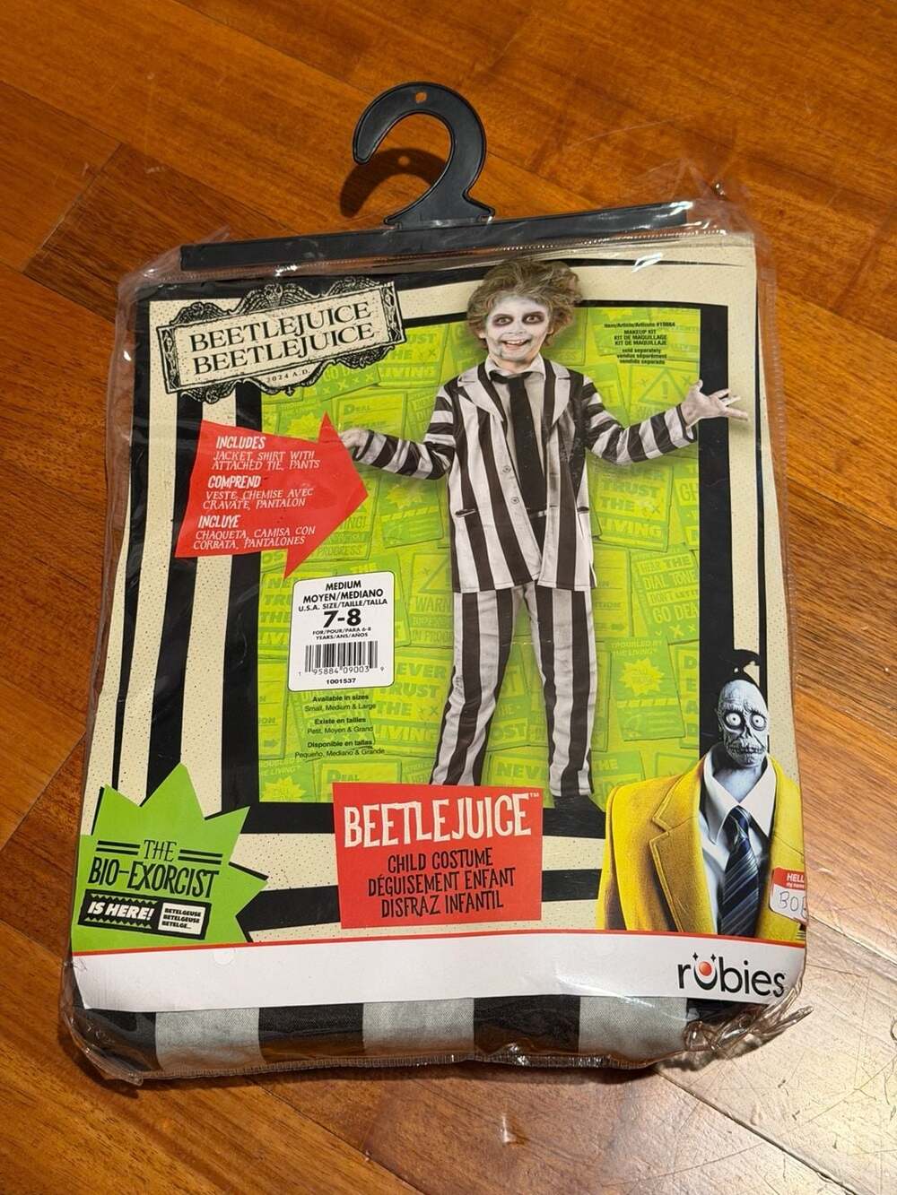 Rubies Beetlejuice Child Halloween Costume Size Medium 7-8